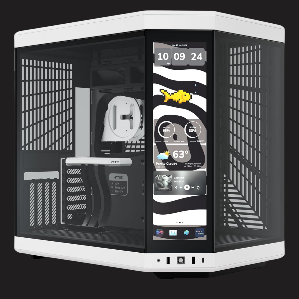 HYTE Y70 Touch Infinite Dual Chamber with Integrated LCD Touchscreen