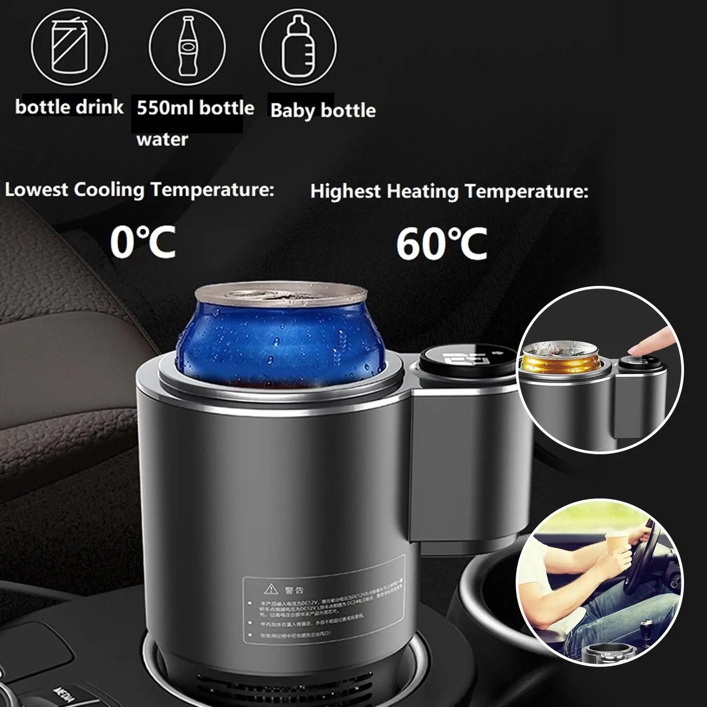 LedStik Heating and Cooling Car Cup Holder